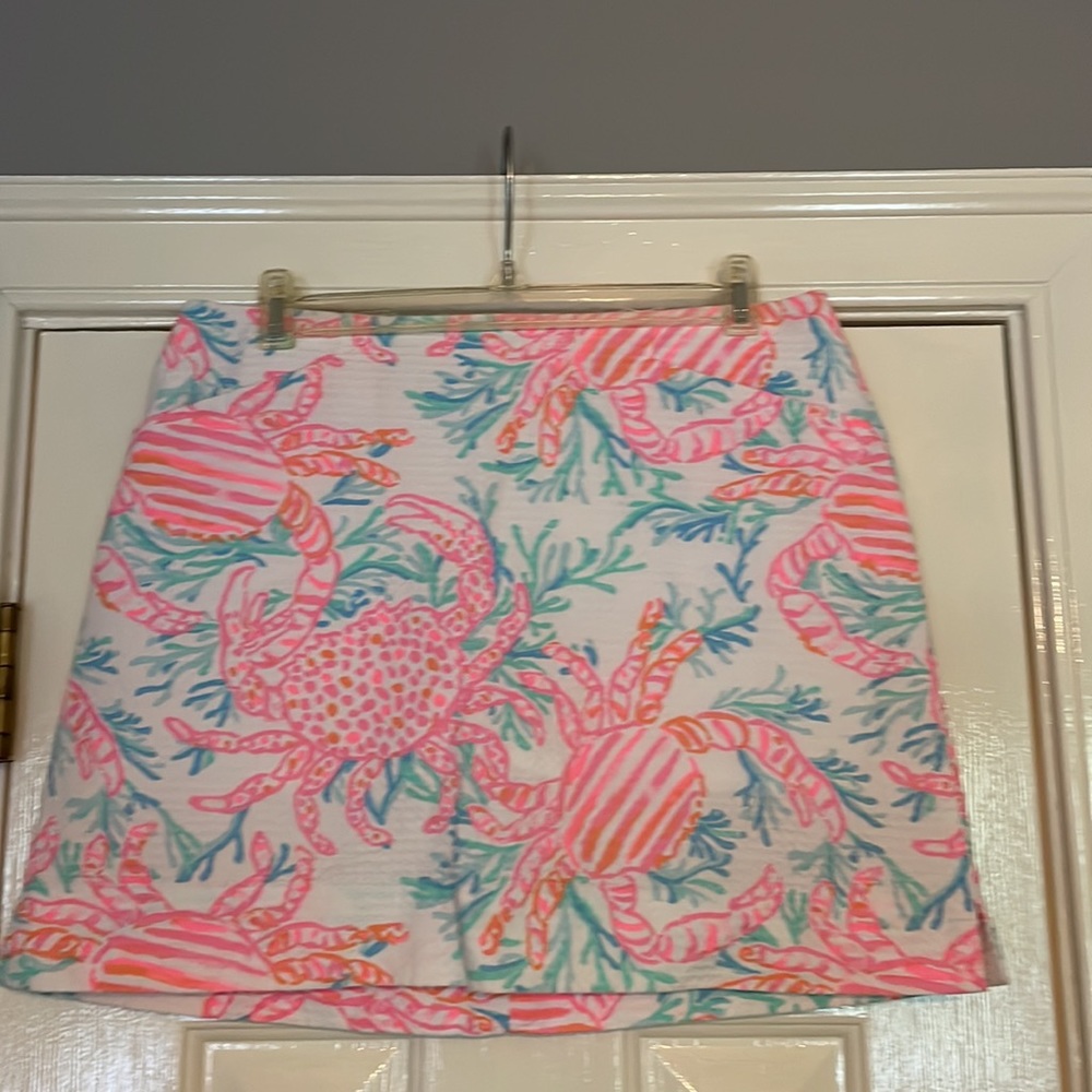 Lilly Pulitzer GET STEAMY Marigold Skort. EUC